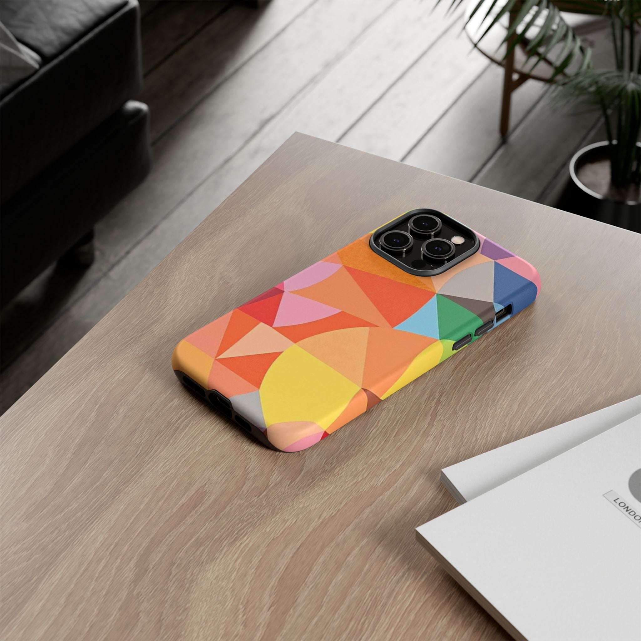 Colorful Geometric Tough Phone Case for iPhone