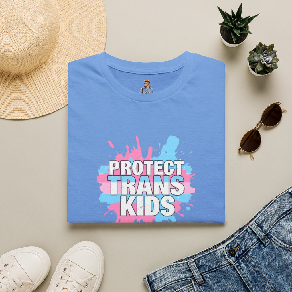 Protect Trans Kids Unisex Softstyle T-Shirt - Supportive LGBTQ+ Apparel