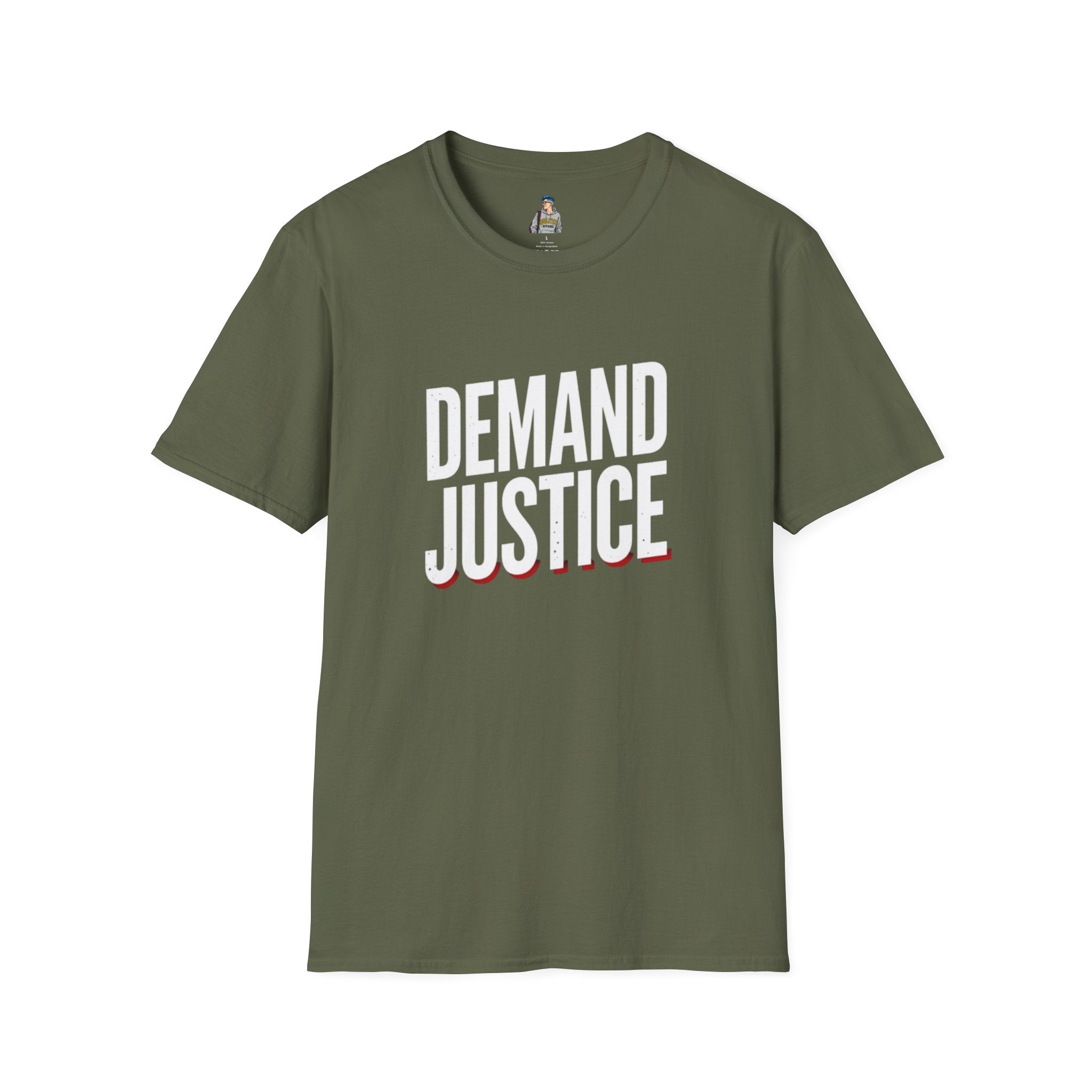 Demand Justice T-Shirt — Bold Protest Tee for Activists & Social Justice Supporters