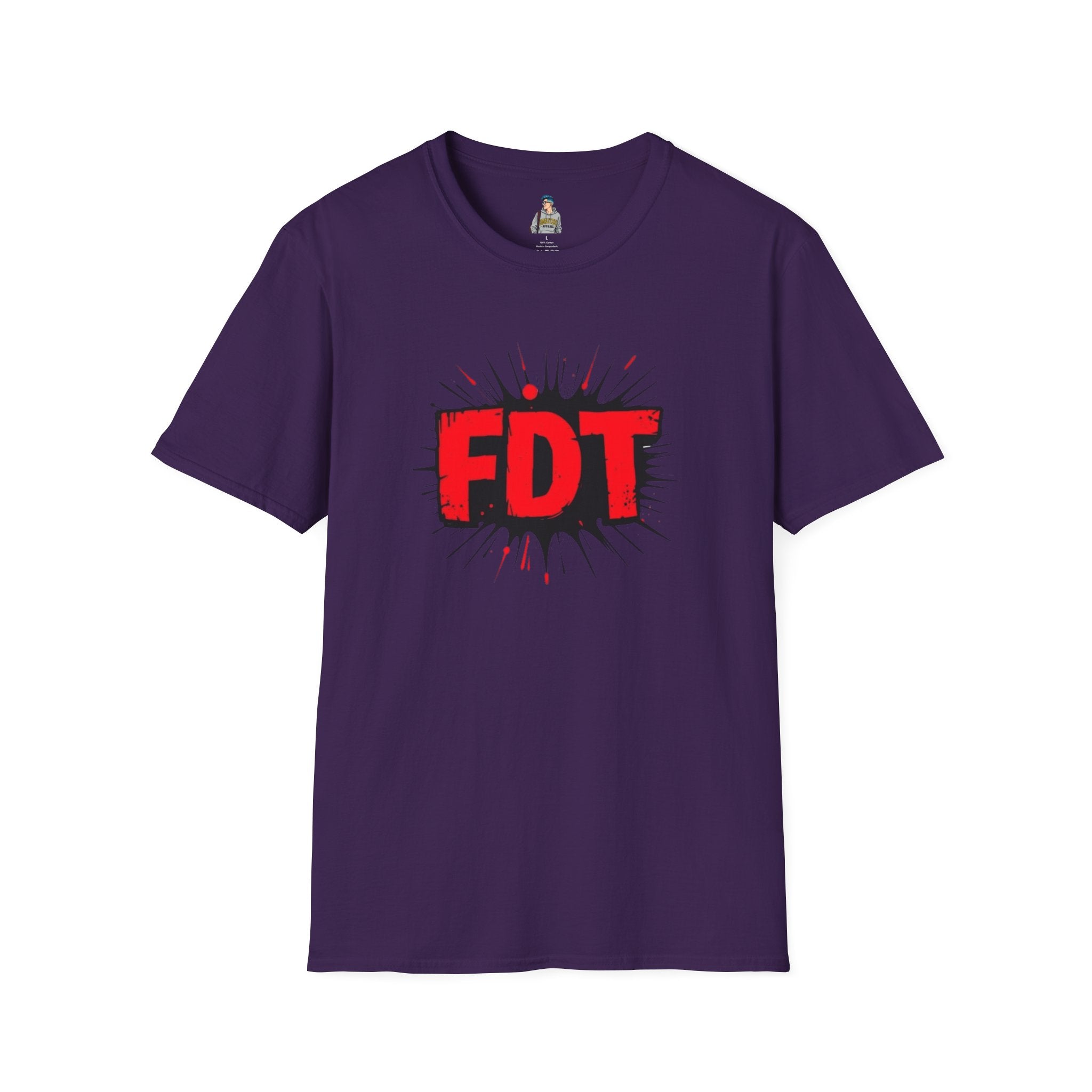 Unisex Softstyle T-Shirt with 'FDT' Graphic - Casual Streetwear for Everyday Style