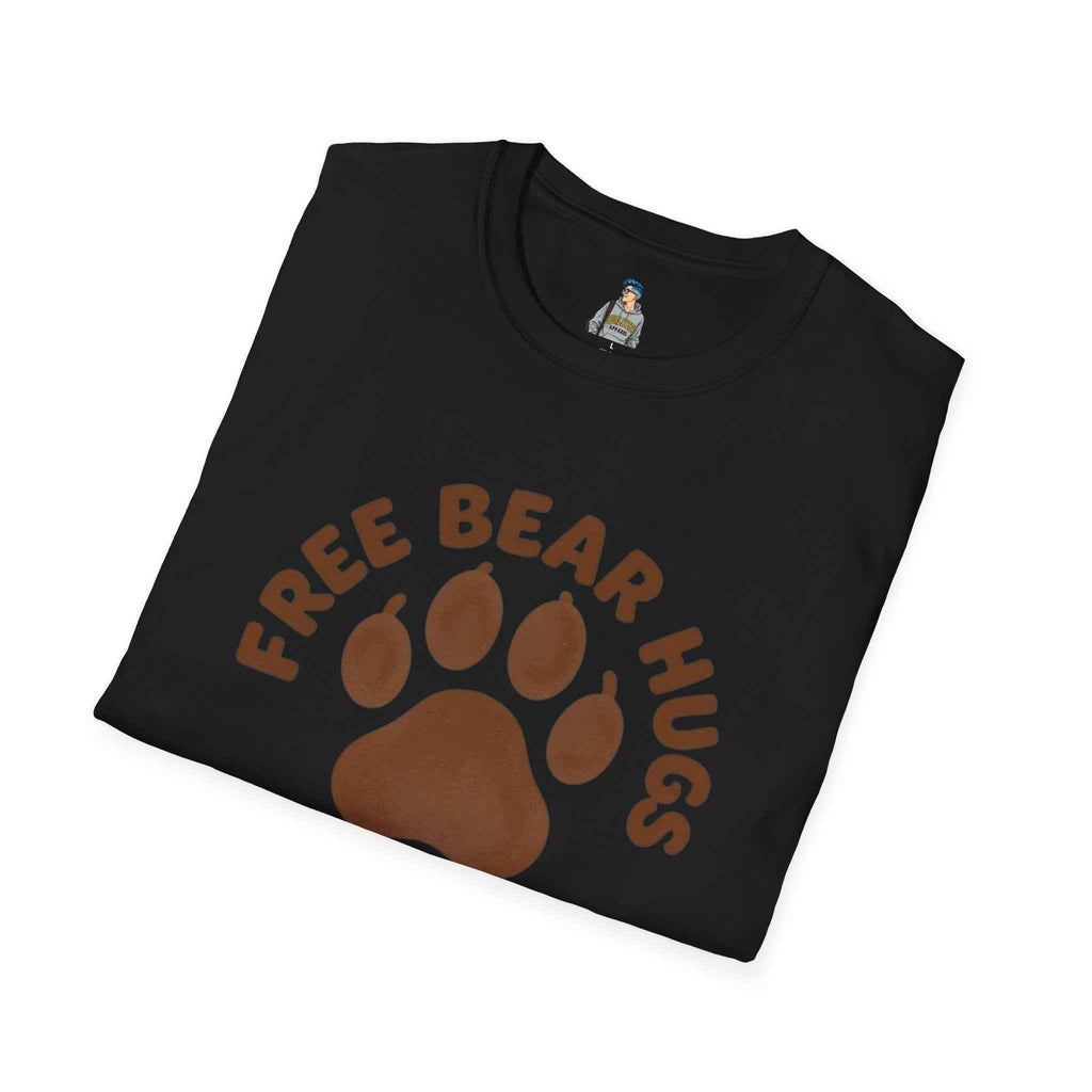 Free Bear Hugs T-Shirt — Cute Paw Print Wildlife Tee
