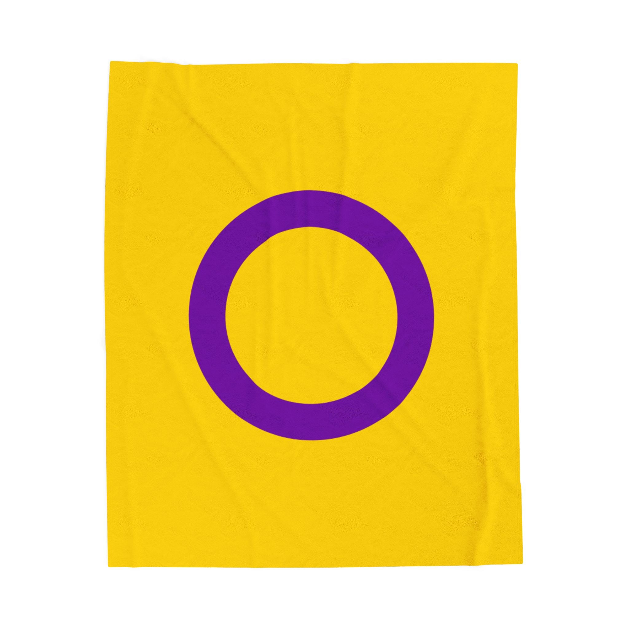 Intersex Pride Flag - Bright and Soft Velveteen Plush Blanket
