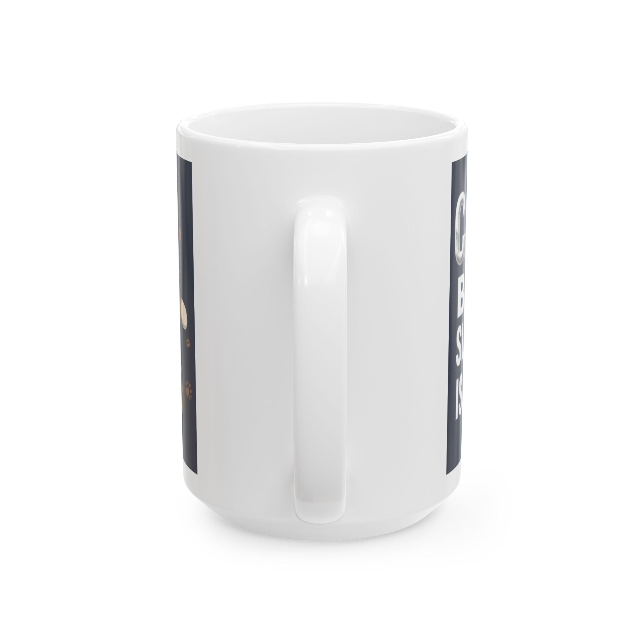 Cute Kitten Caffeine: Because slapping idiots is frowned upon - Ceramic Mug - Perfect Gift for Coffee Lovers