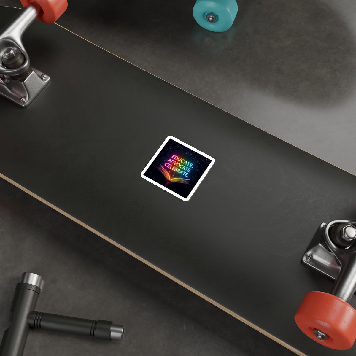 Inspiring Die-Cut Stickers - 'Educate. Advocate. Celebrate.' - Perfect for Students and Activists