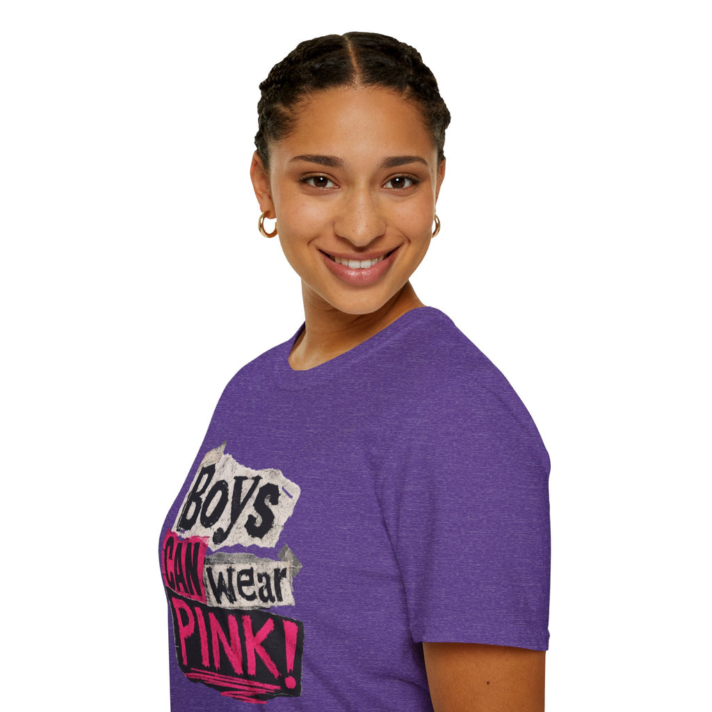 Boys Can Wear Pink T-Shirt — Bold Retro Feminist Graphic Tee