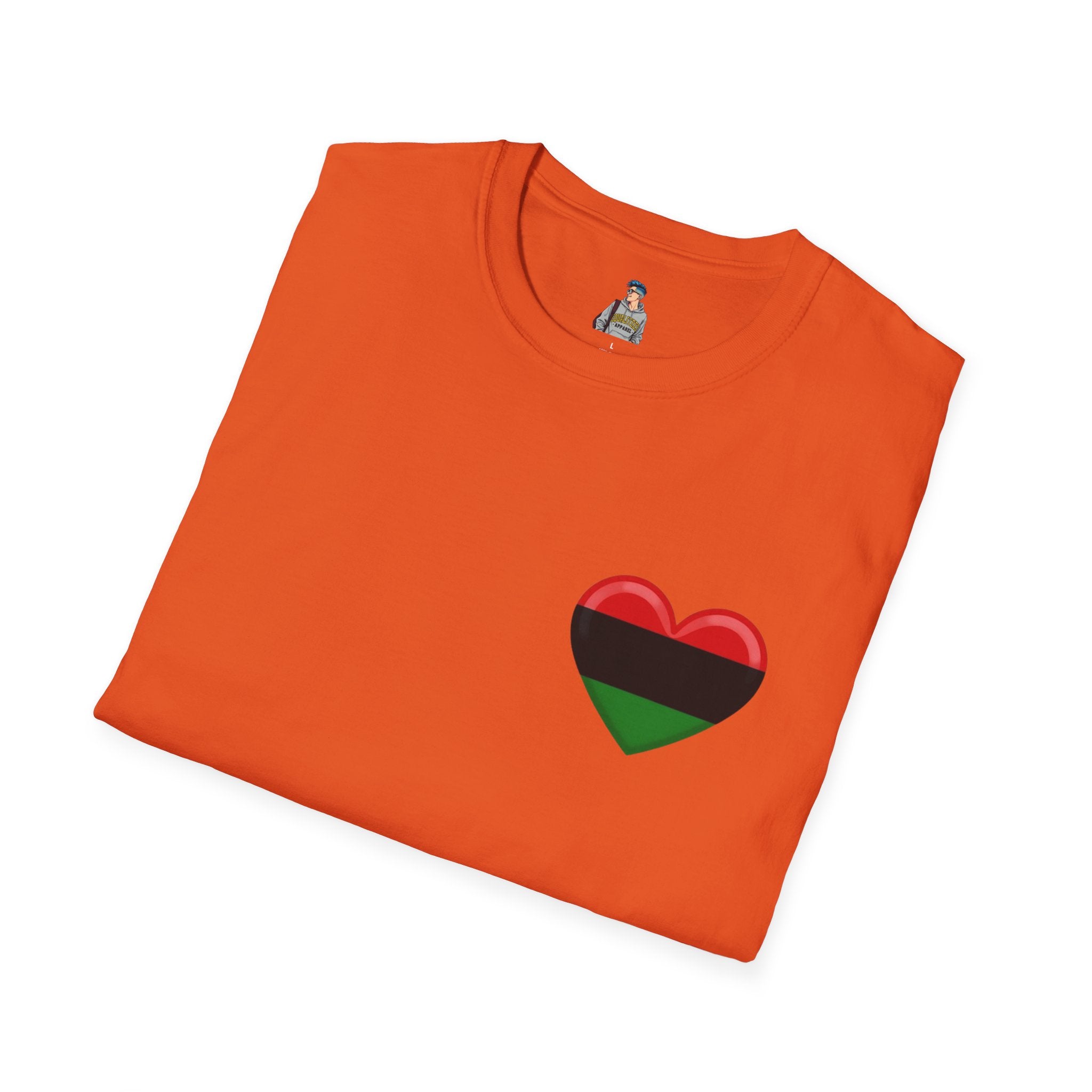 Unity and Heritage Unisex Softstyle T-Shirt with Pan-African Heart