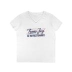 Trans Joy Ladies' V-Neck T-Shirt - Celebrate the LGBTQ+ Community
