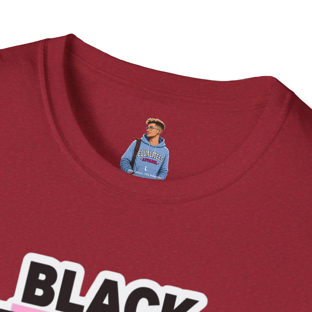 Unisex Softstyle T-Shirt - Black Trans Lives Matter Statement Tee
