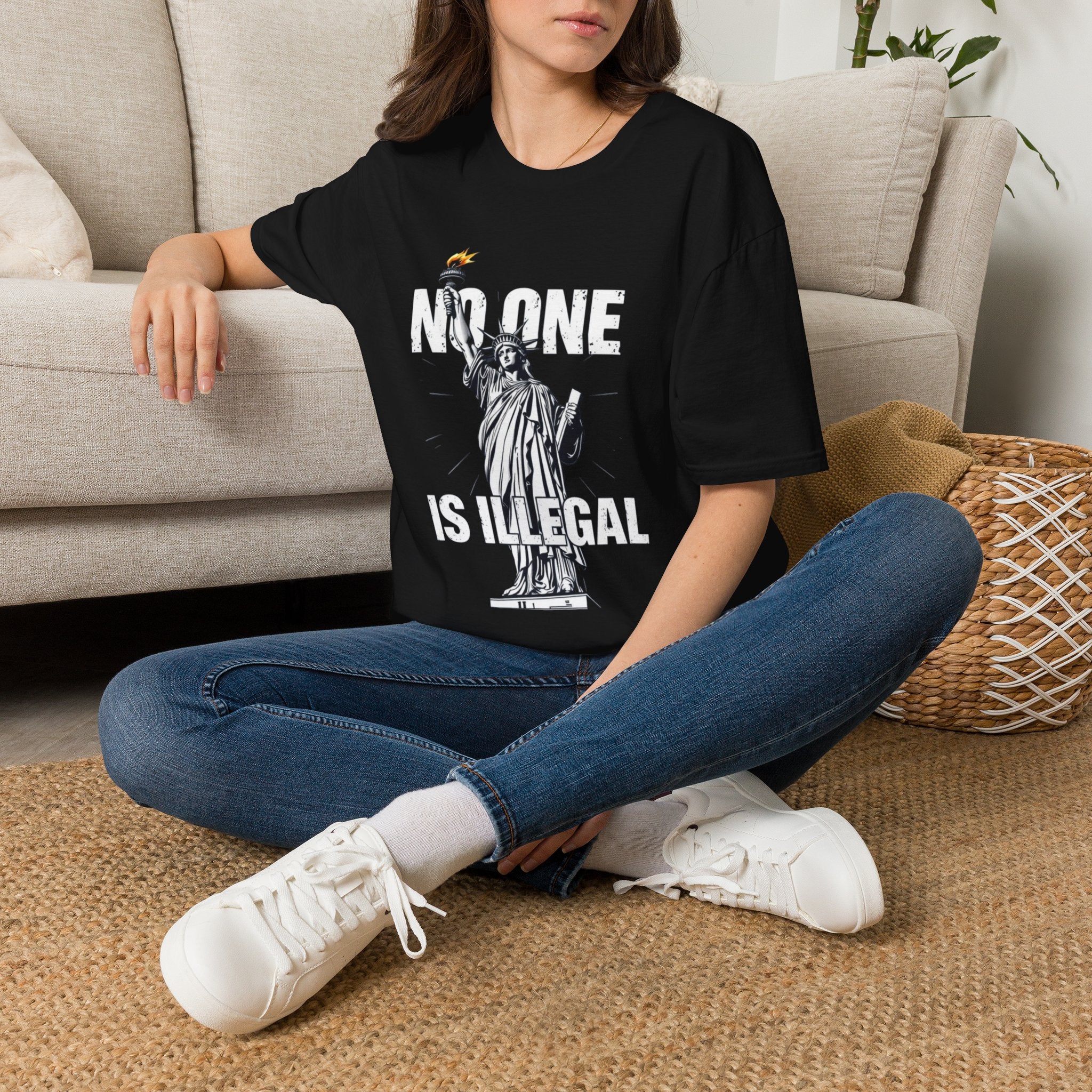 No One Is Illegal Graphic T-shirt