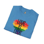 Pride Love Is Love Unisex Softstyle T-Shirt - EqualiTees.Me