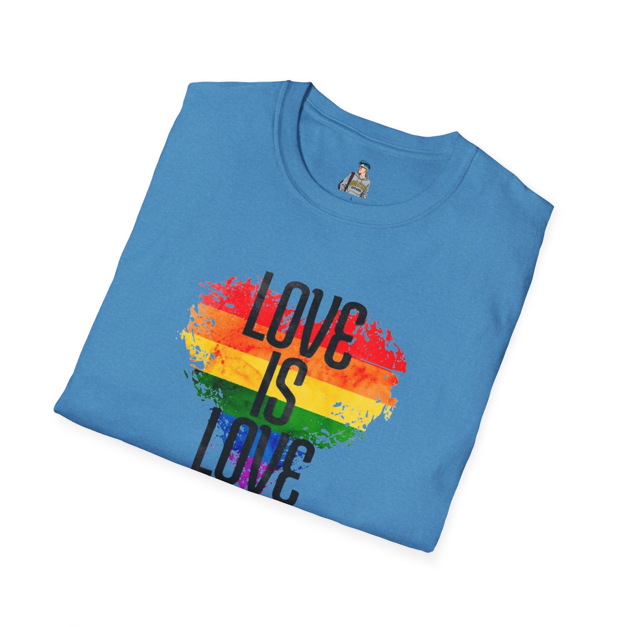 Pride Love Is Love Unisex Softstyle T-Shirt - EqualiTees.Me