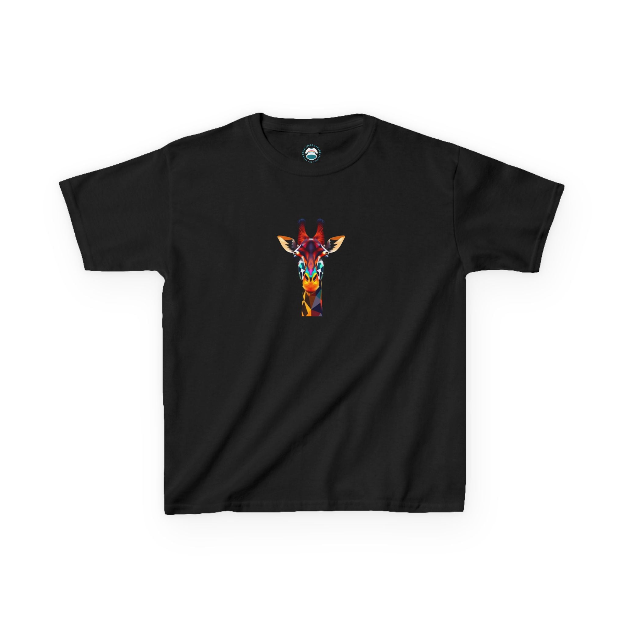 Colorful Fractal Giraffe Kids Heavy Cotton™ Tee