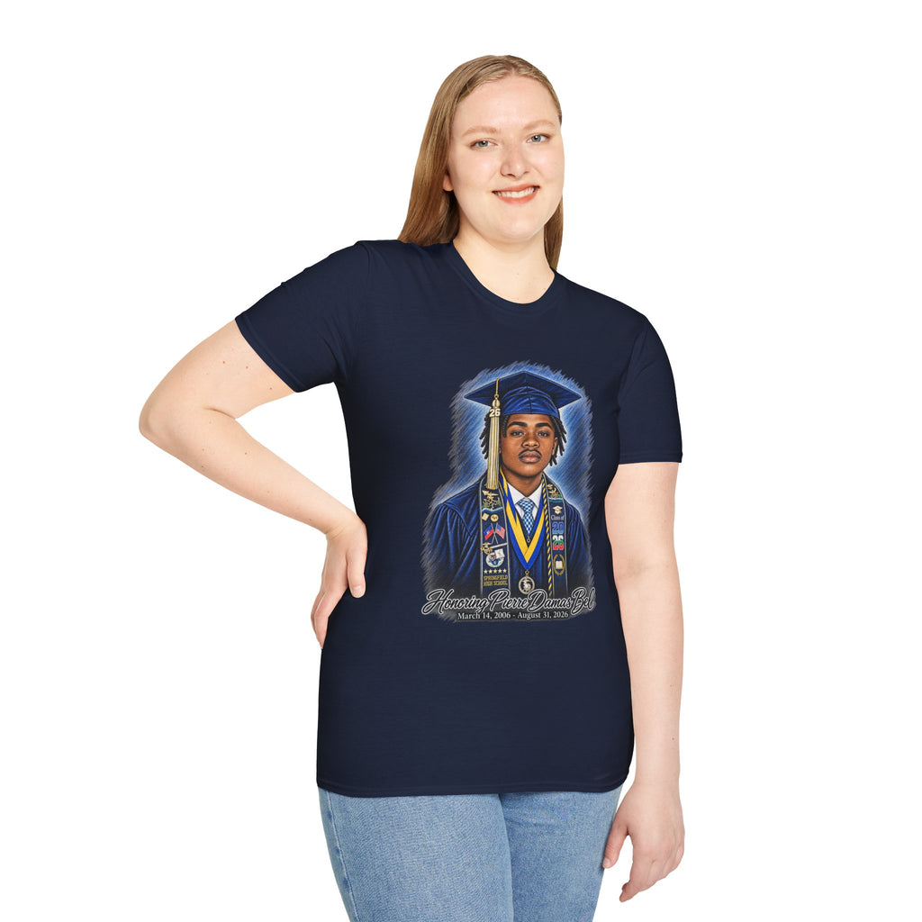 Portrait Front and Back - In Memory of Pierre Damas Bel T-Shirt