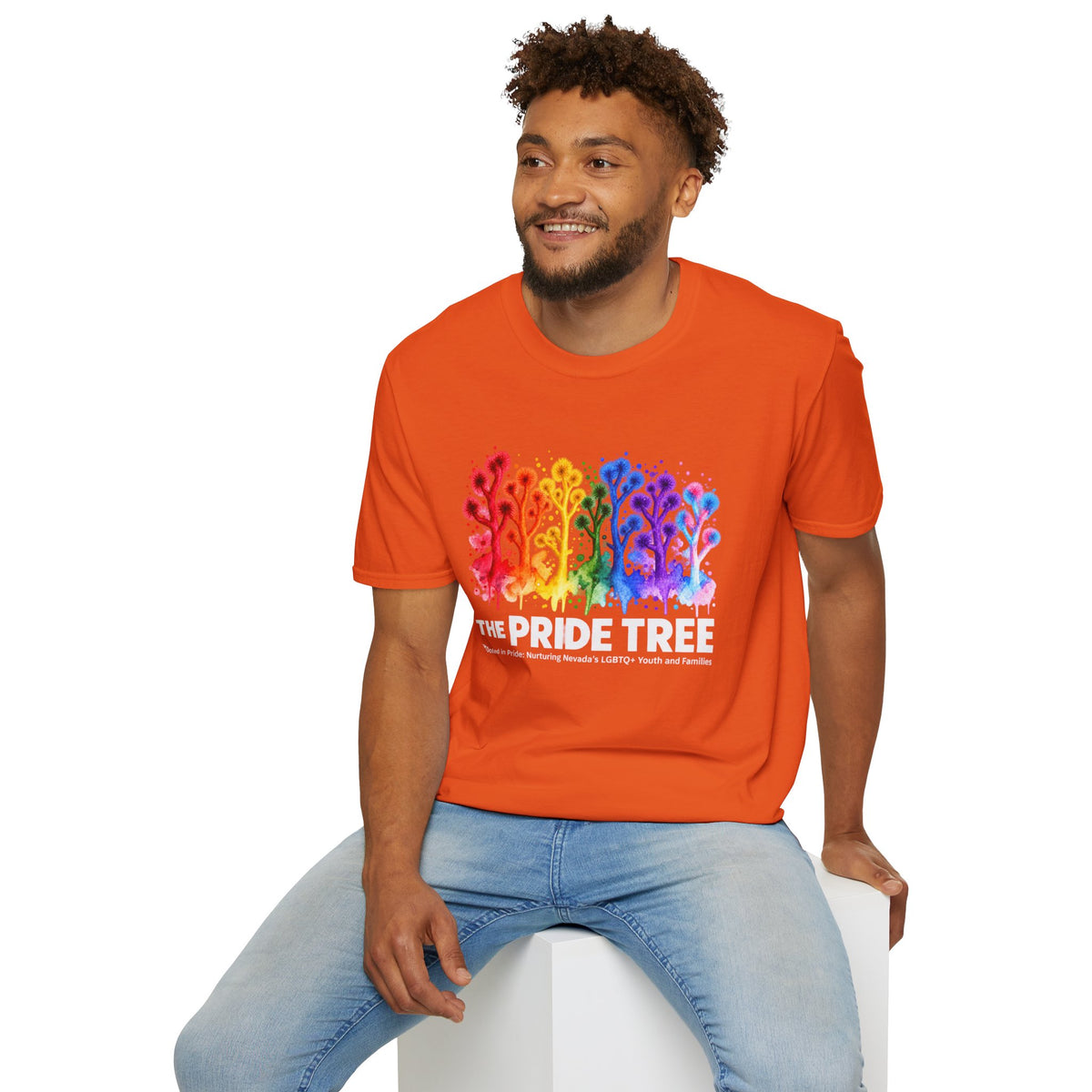 Pride Tree Las Vegas White Text T-shirt