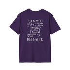 Patriotic Unisex Softstyle T-Shirt - "USA" & History Quote Design