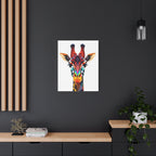 Colorful Giraffe Canvas Art - Vibrant Stretched Wall Decor for Animal Lovers