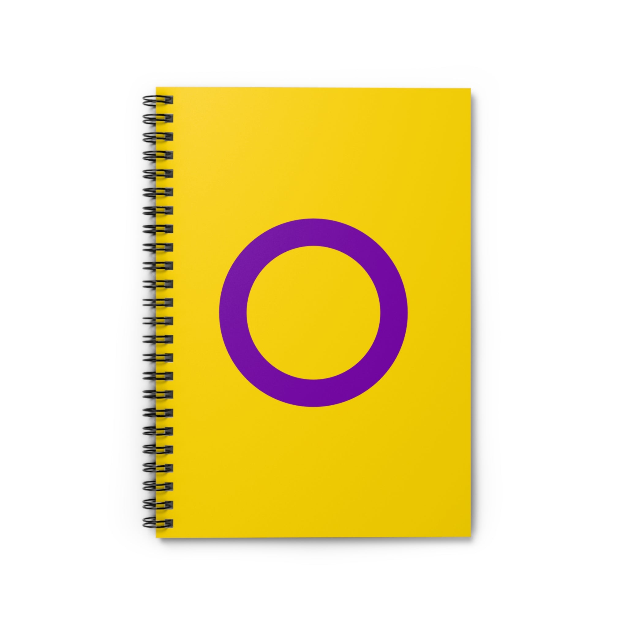 Intersex Pride Spiral Notebook with Purple Circle - Perfect for School or Journaling