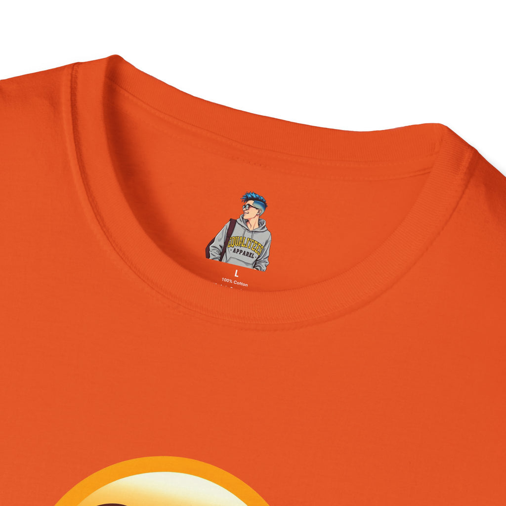 Unisex Softstyle T-Shirt with Eye Roll Emoji | Casual Graphic Tee for Everyday Humor