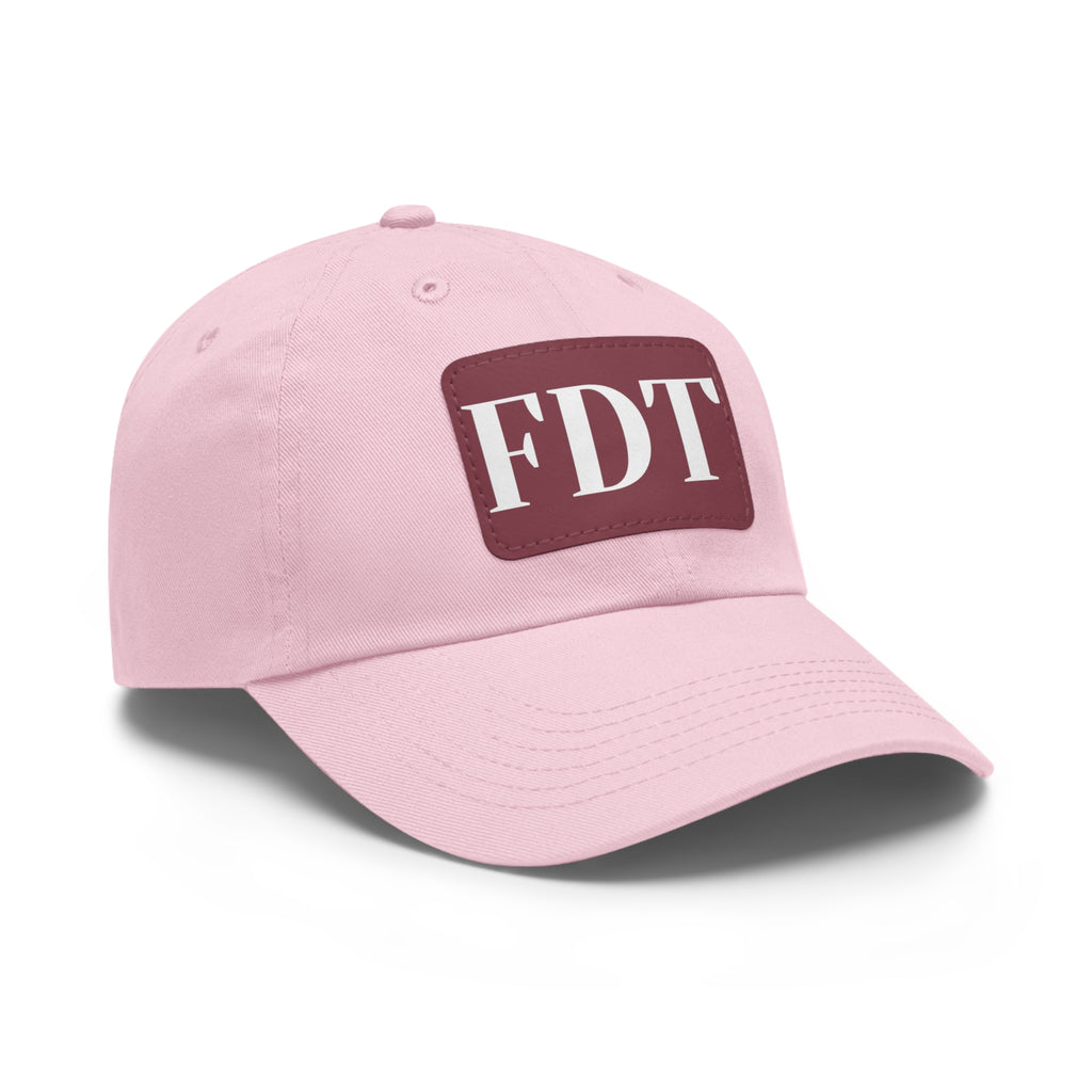 Stylish Dad Hat with FDT Leather Patch - Casual Sun Protection for Dads