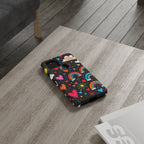Android OR iPhone Compatible Cases - Doodle Hearts and Rainbows Design