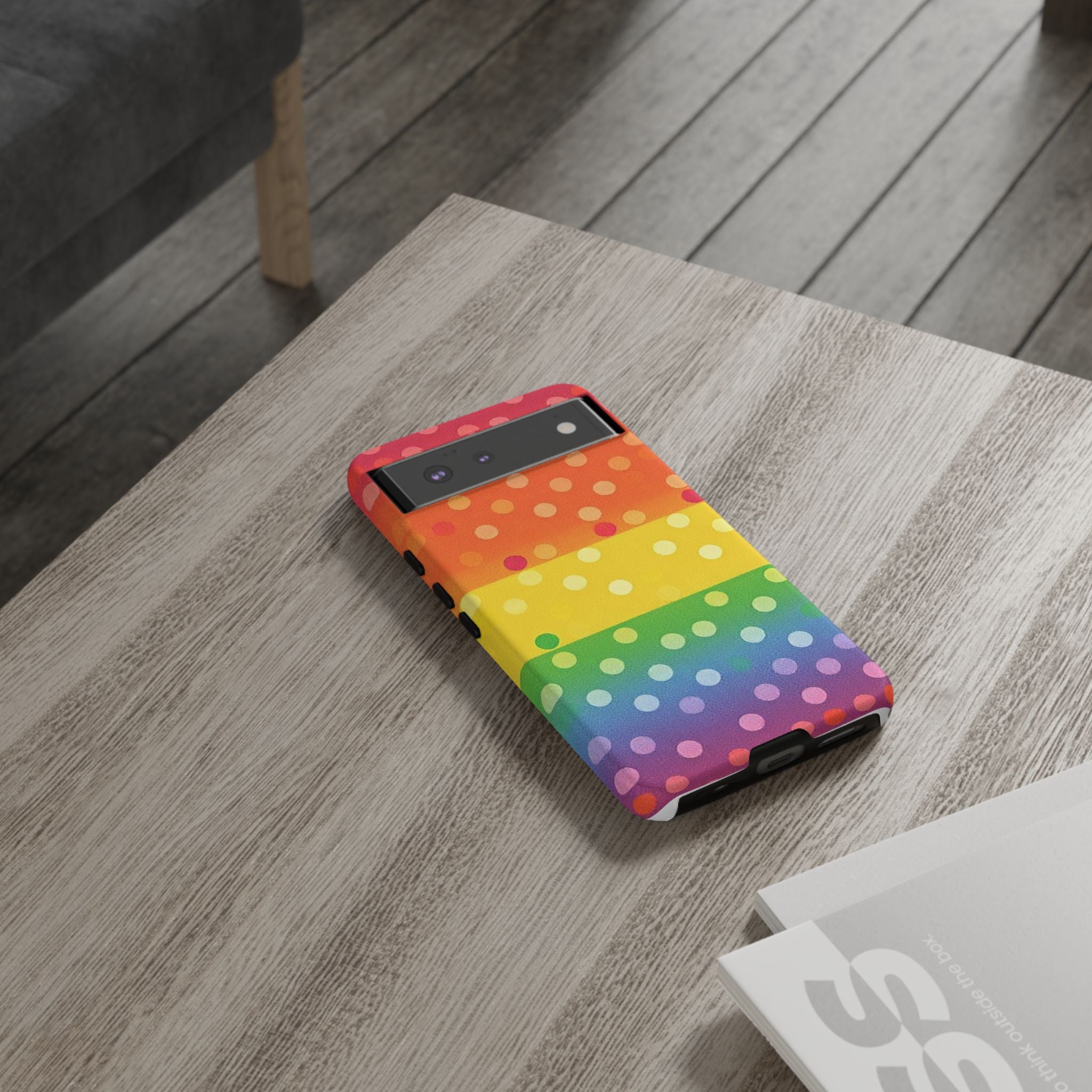 Rainbow Polka-Dot Tough Case for Android