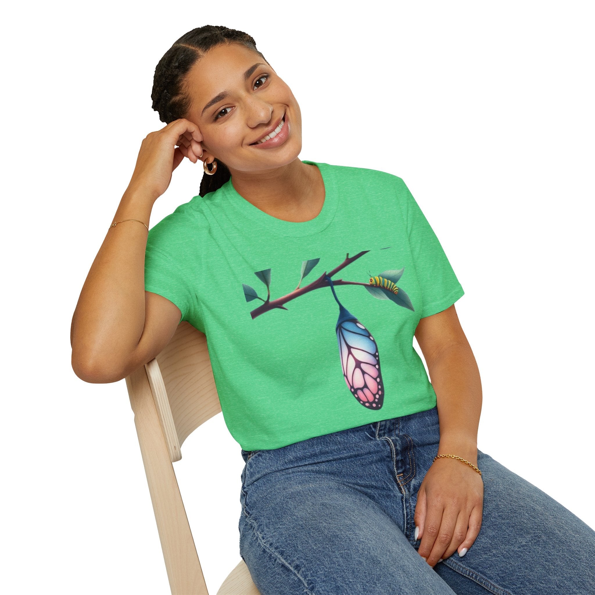 Trans Caterpillar to Butterfly Graphic T-Shirt