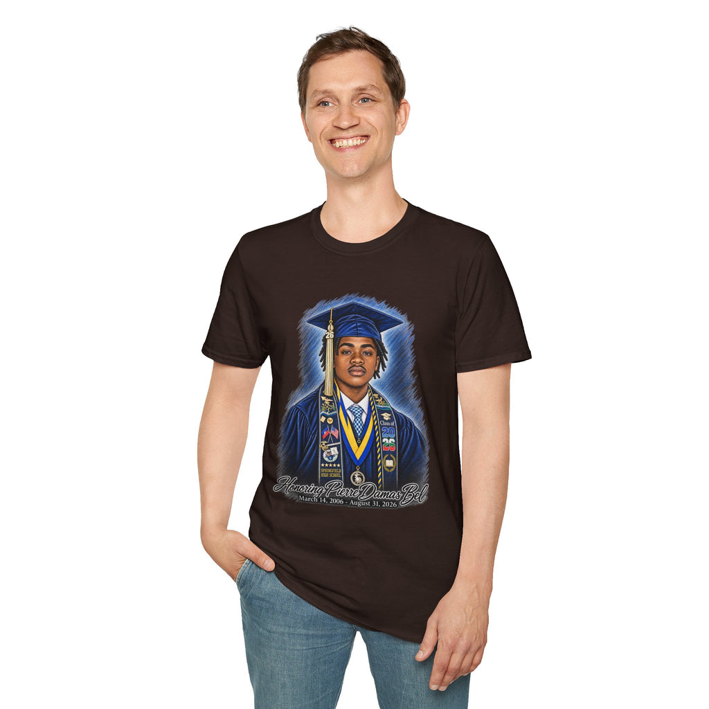 Portrait Front and Back - In Memory of Pierre Damas Bel T-Shirt