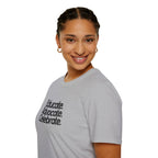 Teacher Advocate T-Shirt - Subtle Pride Educate Advocate Celebrate Design - EqualiTees.Me