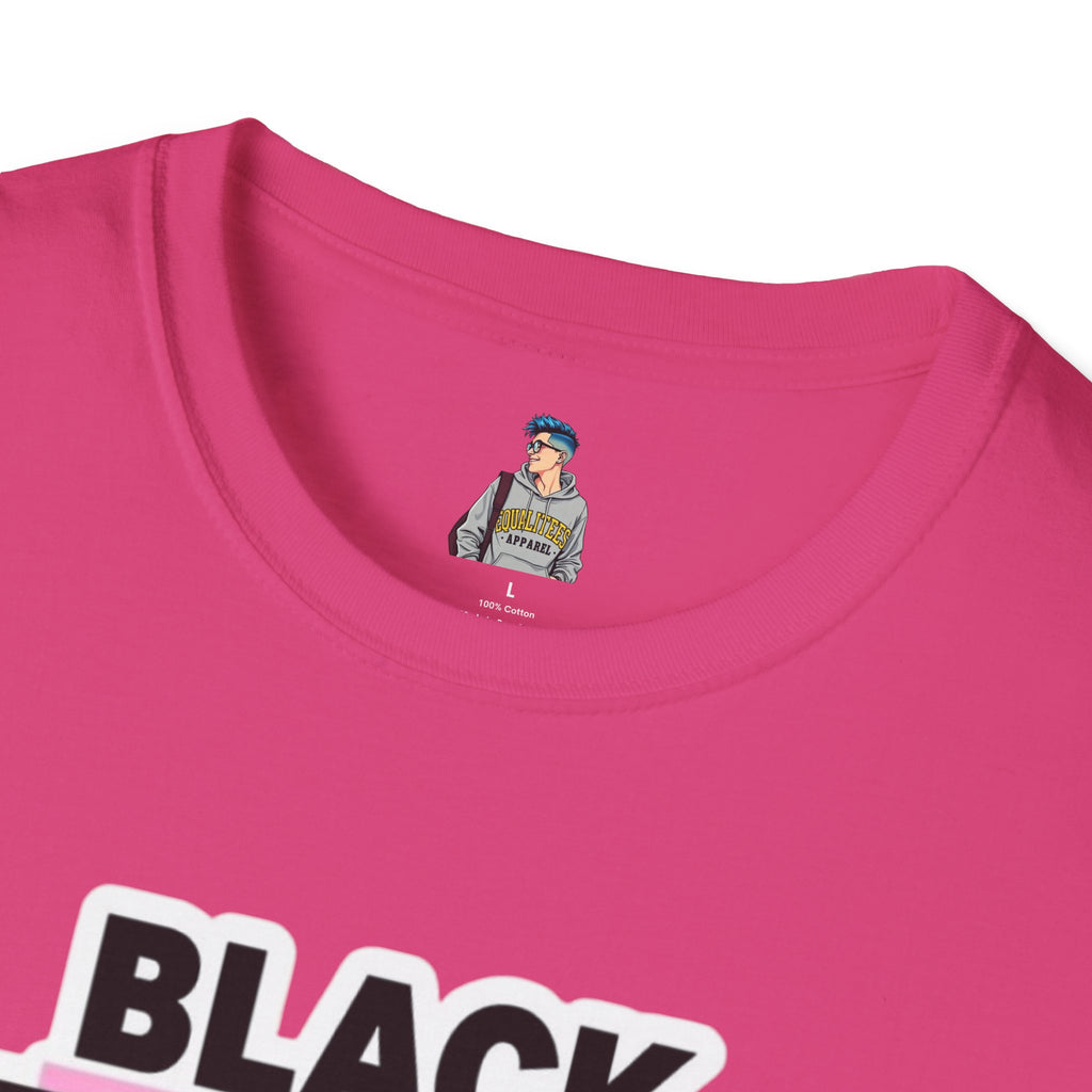 Unisex Softstyle T-Shirt - Black Trans Lives Matter Statement Tee