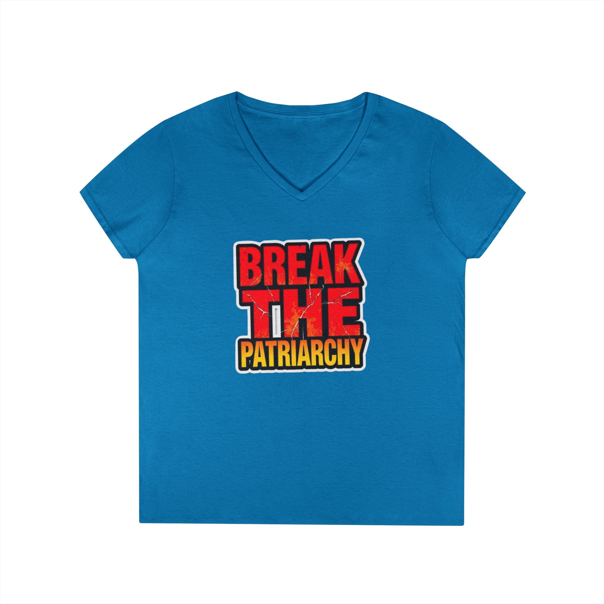 Women's Empowerment V-Neck T-Shirt - Break The Patriarchy