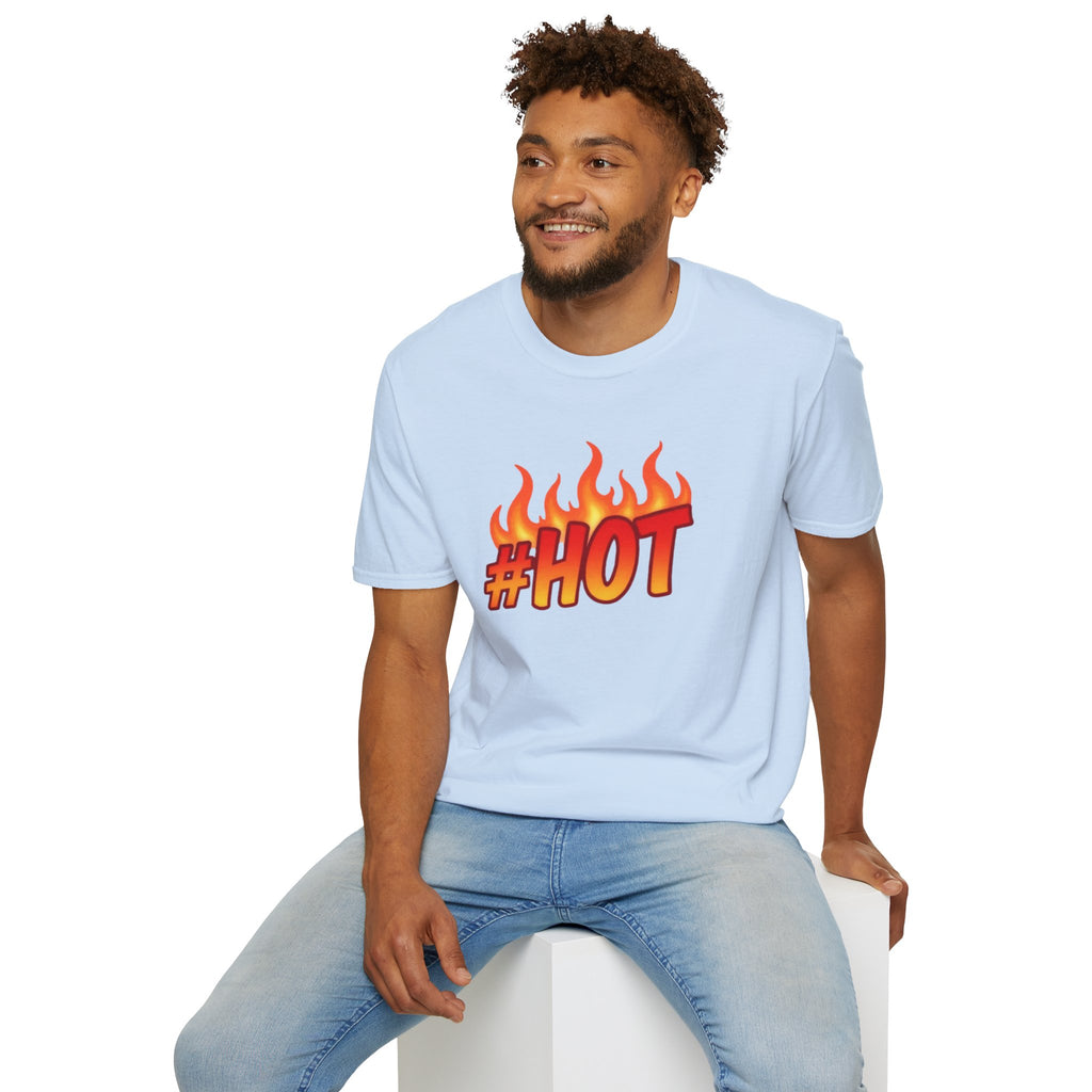 #HOT T-Shirt – Trendy Hashtag Fire Design