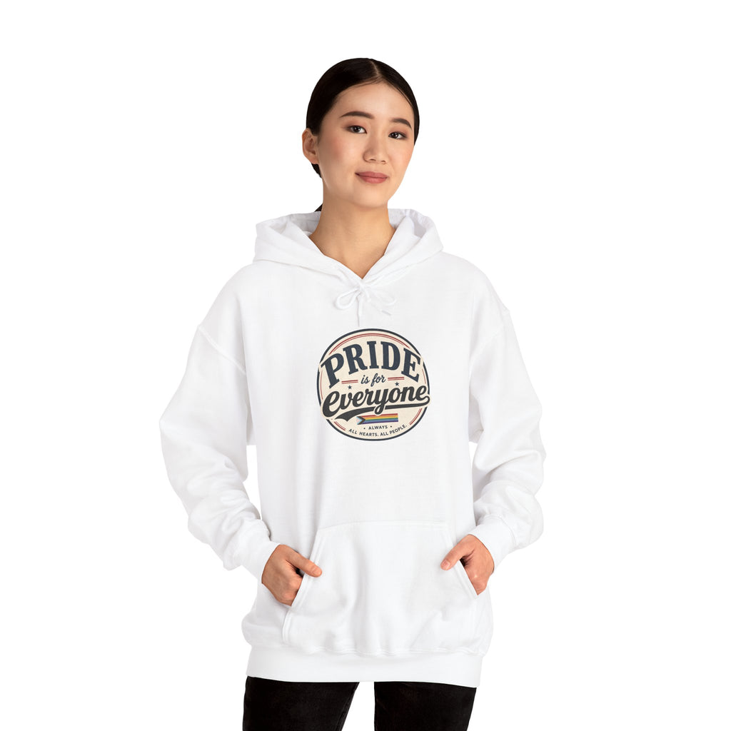 Pride Is For Everyone Pullover Hoodie — Vintage Graphic Inclusivity Sweatshirt