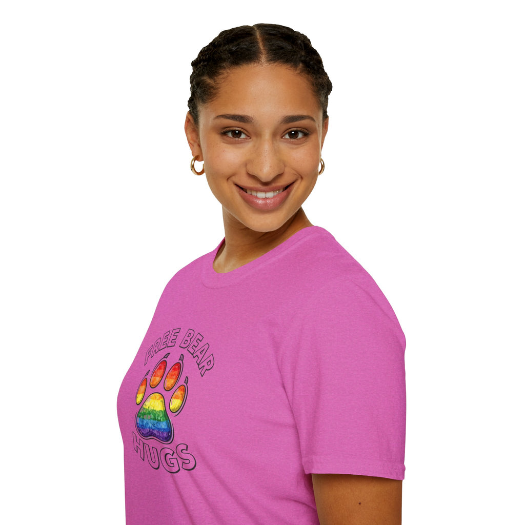 Free Bear Hugs Rainbow Paw T-Shirt