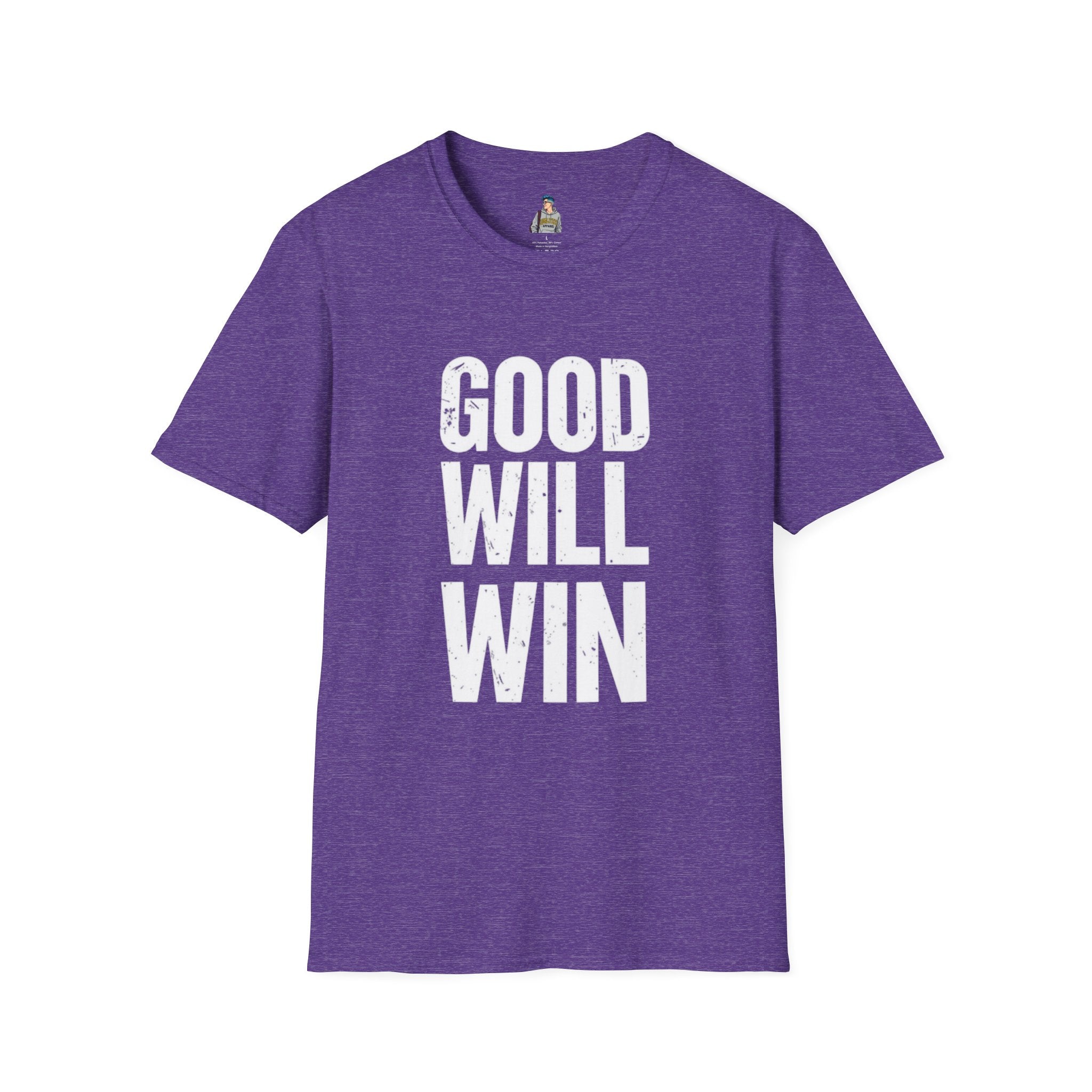 Good Will Win Unisex Softstyle T-Shirt - Inspirational Apparel for Positivity and Support