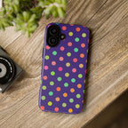 Colorful Polka Dot Tough Phone Case for iPhone
