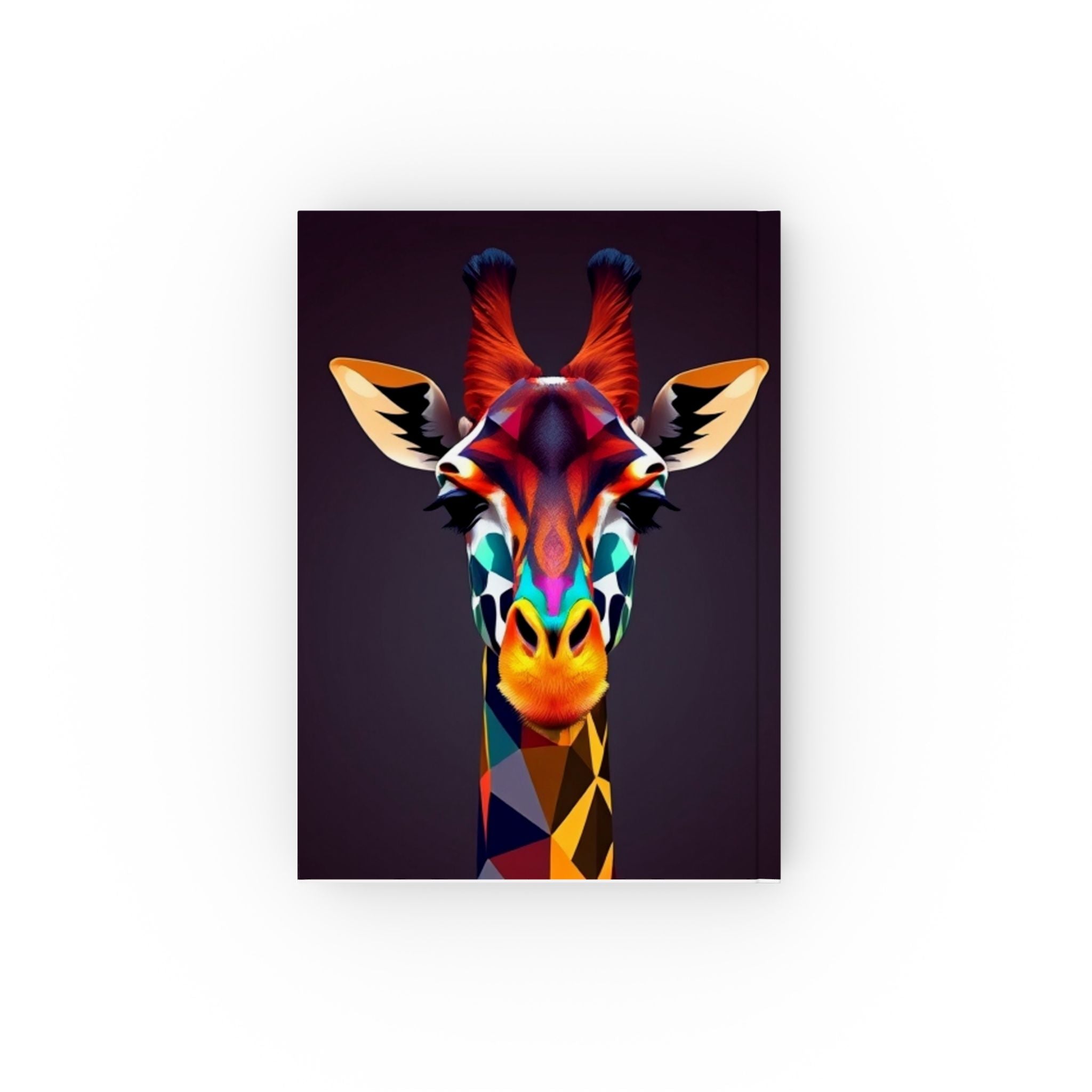 Fractal Giraffe Hard Backed Journal - Perfect for Gifts, Journaling, and Celebrations