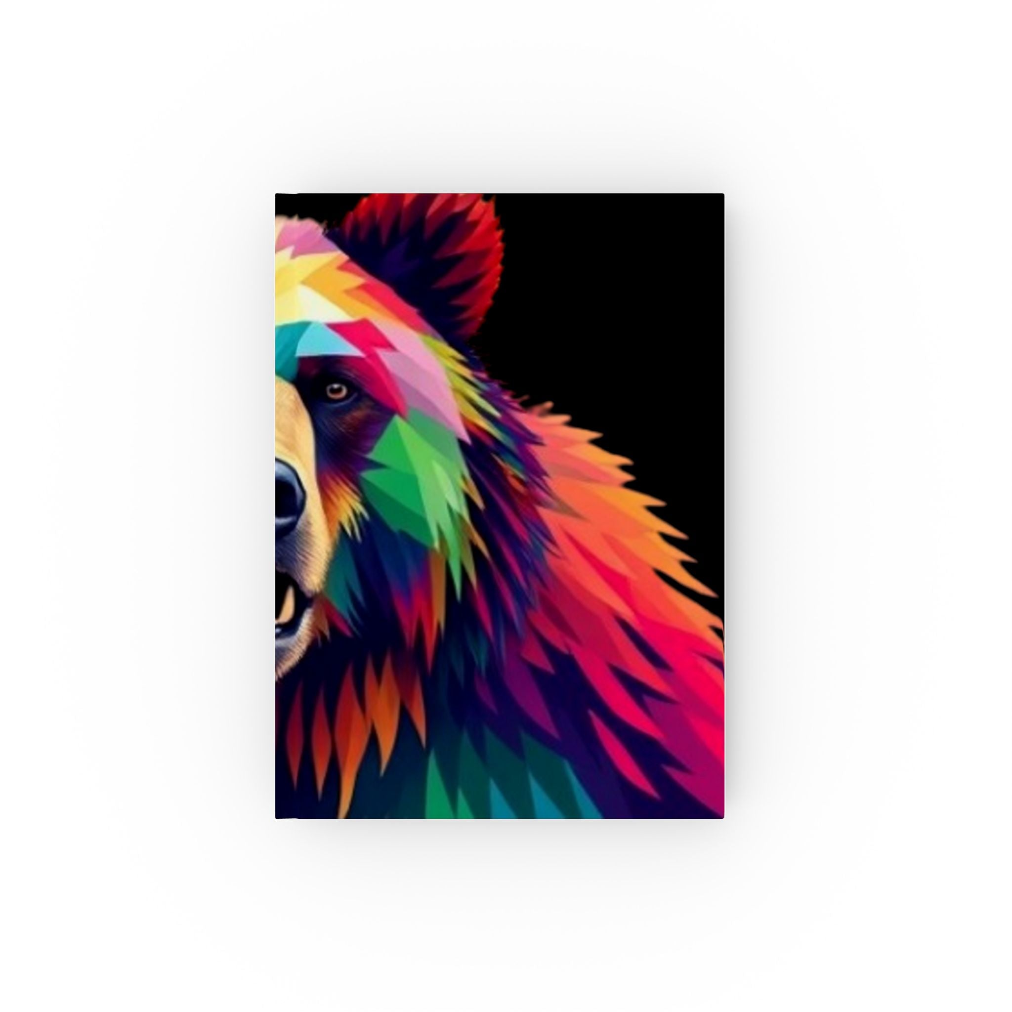Rainbow Fractal Bear Design Journal - Perfect for Gifts, Journaling, and Celebrations