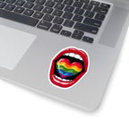 Colorful Rainbow Heart Tongue-Cut Stickers - Fun and Vibrant LGBTQ+ Pride Decals