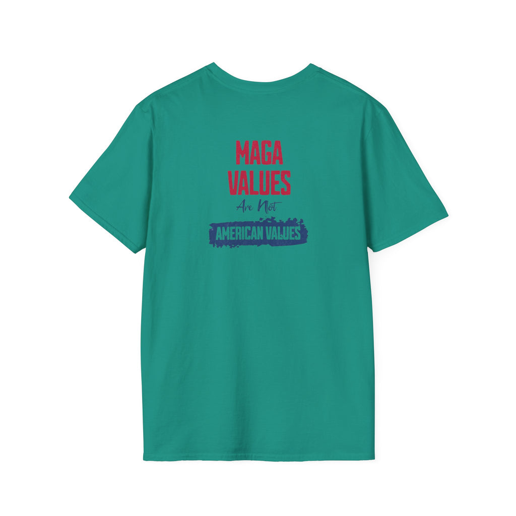 MAGA Values are NOT American Values Softstyle Unisex T-Shirt