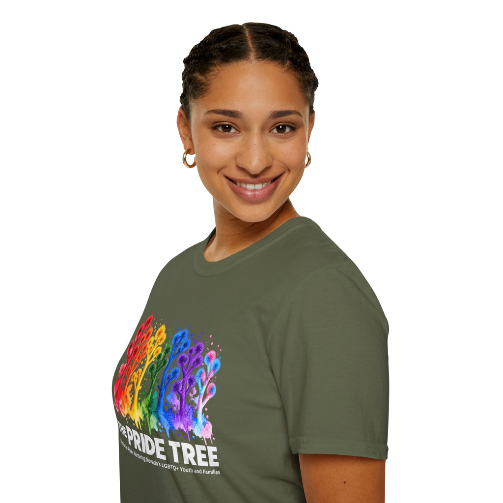 Pride Tree Las Vegas White Text T-shirt