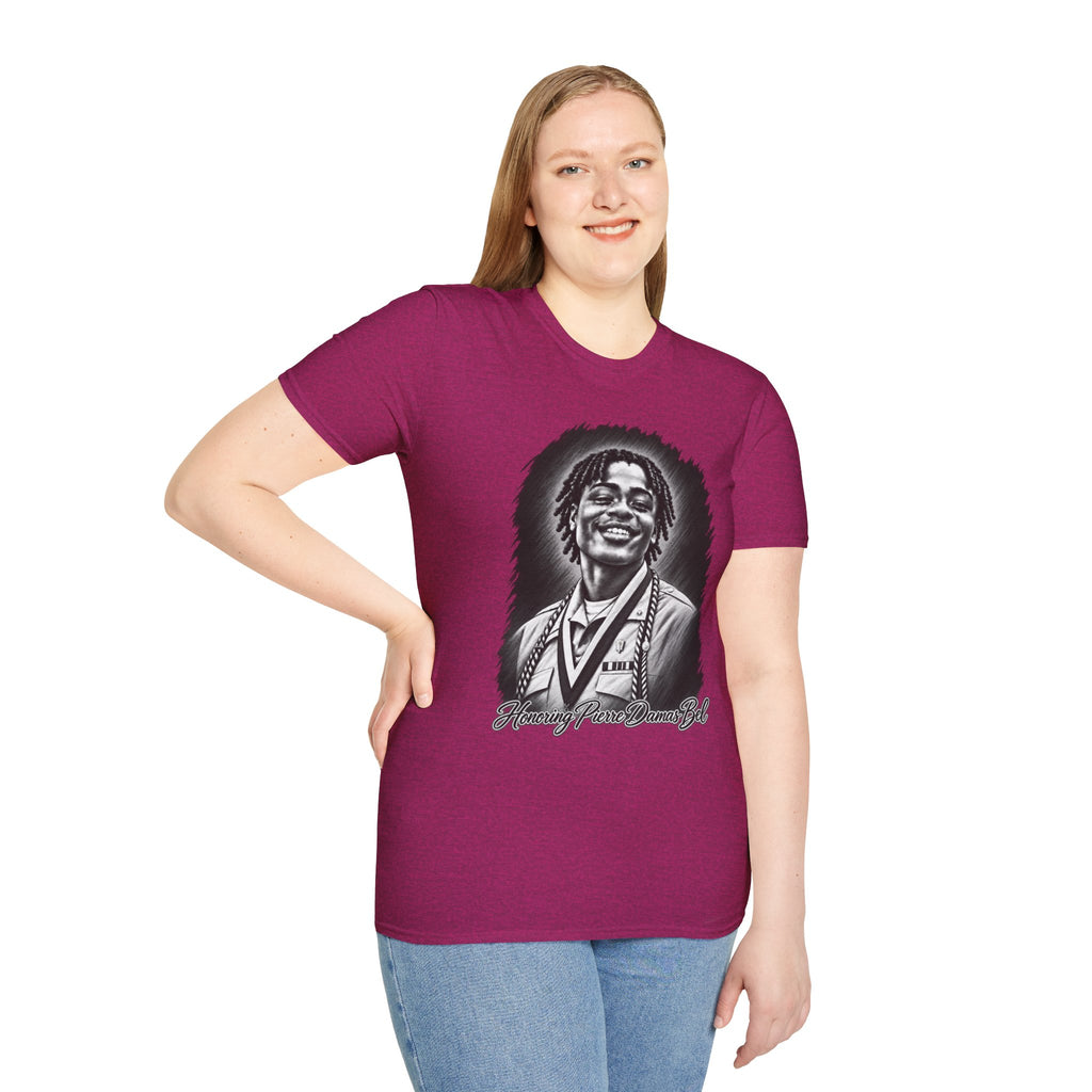Smiling Portrait Front - In Memory of Pierre Damas Bel T-Shirt