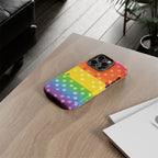 Rainbow Polka Dot Tough Phone Case for iPhone