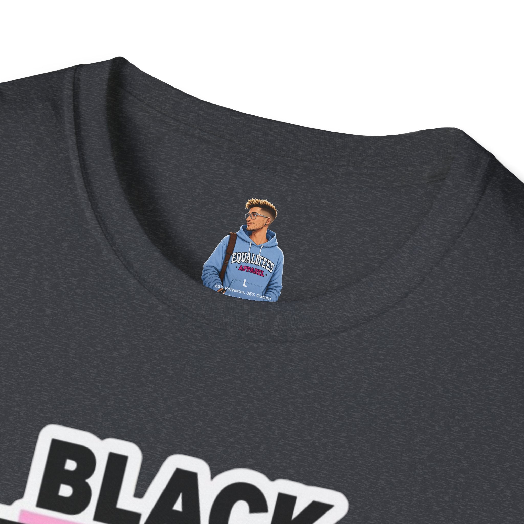 Unisex Softstyle T-Shirt - Black Trans Lives Matter Statement Tee