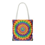 Rainbow Mandala Tote Bag