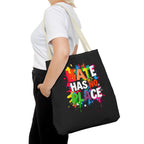 Hate Has No Place Paint Splatter Tote Bag