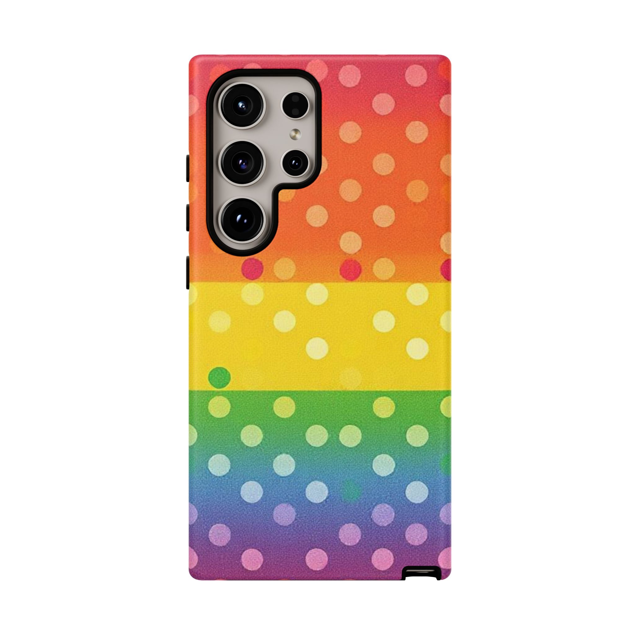 Rainbow Polka-Dot Tough Case for Android
