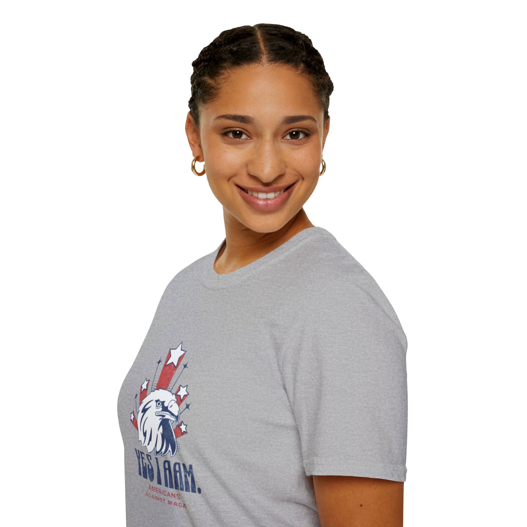 Americans Against MAGA Red Patriots Unisex Softstyle T-Shirt