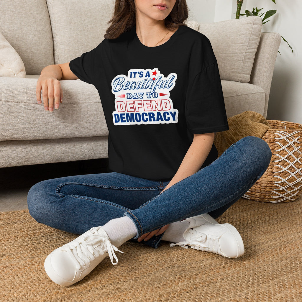 Defend Democracy Unisex Softstyle T-Shirt - Perfect for Activism and Everyday Wear