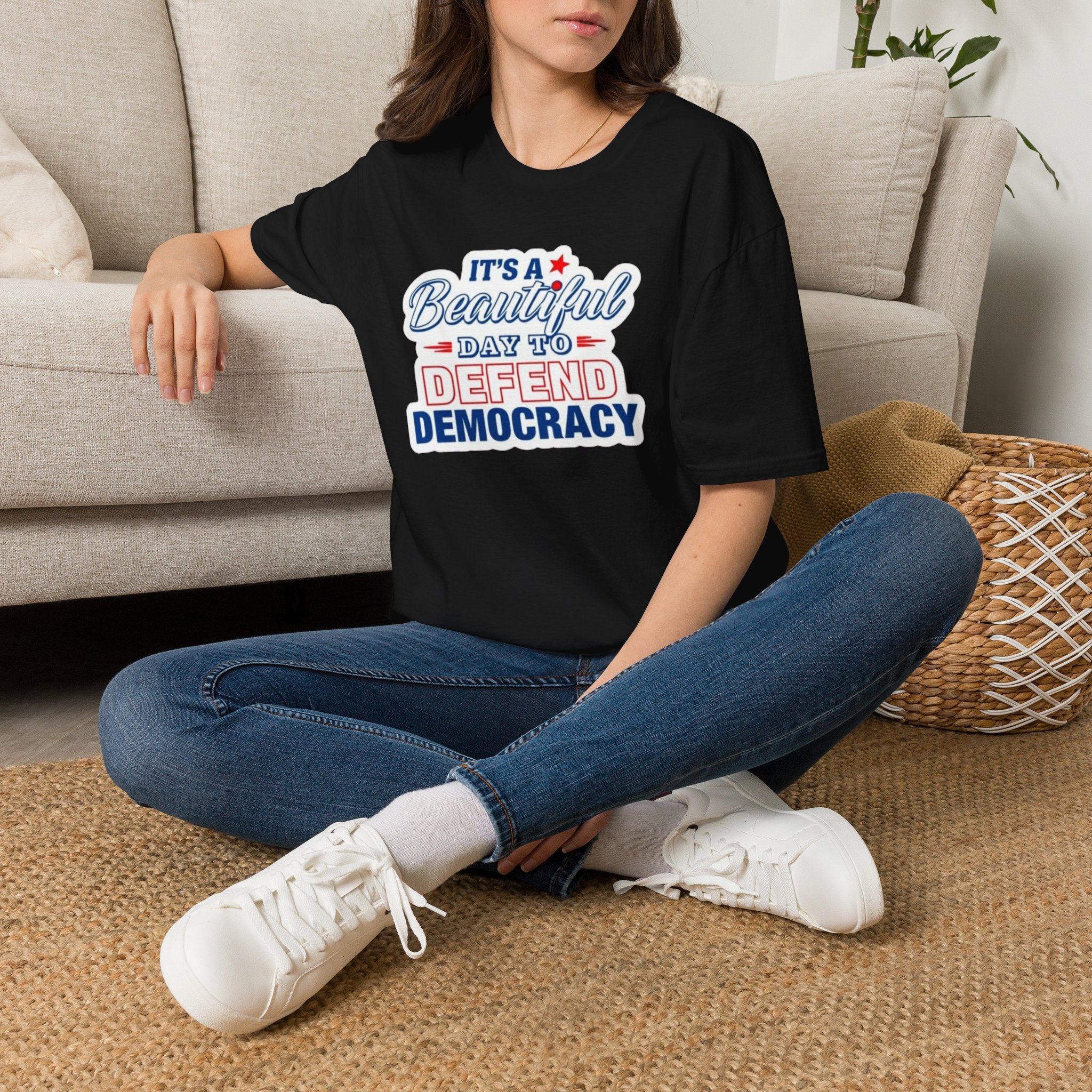 Defend Democracy Unisex Softstyle T-Shirt - Perfect for Activism and Everyday Wear