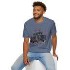 Juneteenth T-Shirt - "Happy Juneteenth" Fireworks Celebration Tee